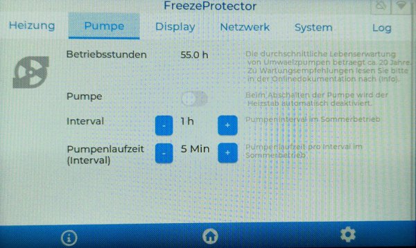 Einstellungen Umwälzpumpe Einstellungen Umwälzpumpe